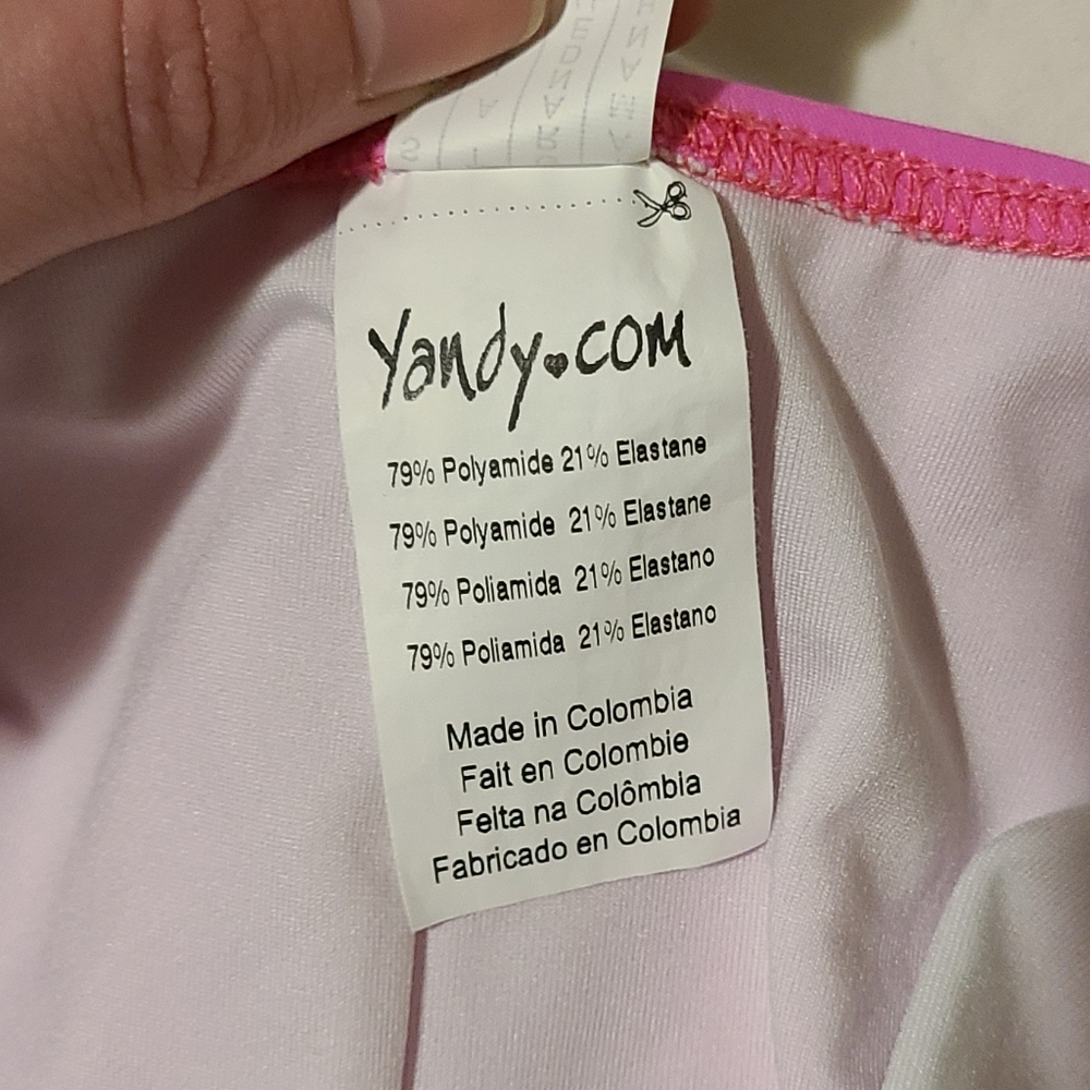 yandy • bright pink low back one piece swimsuit - Picture 7 of 10